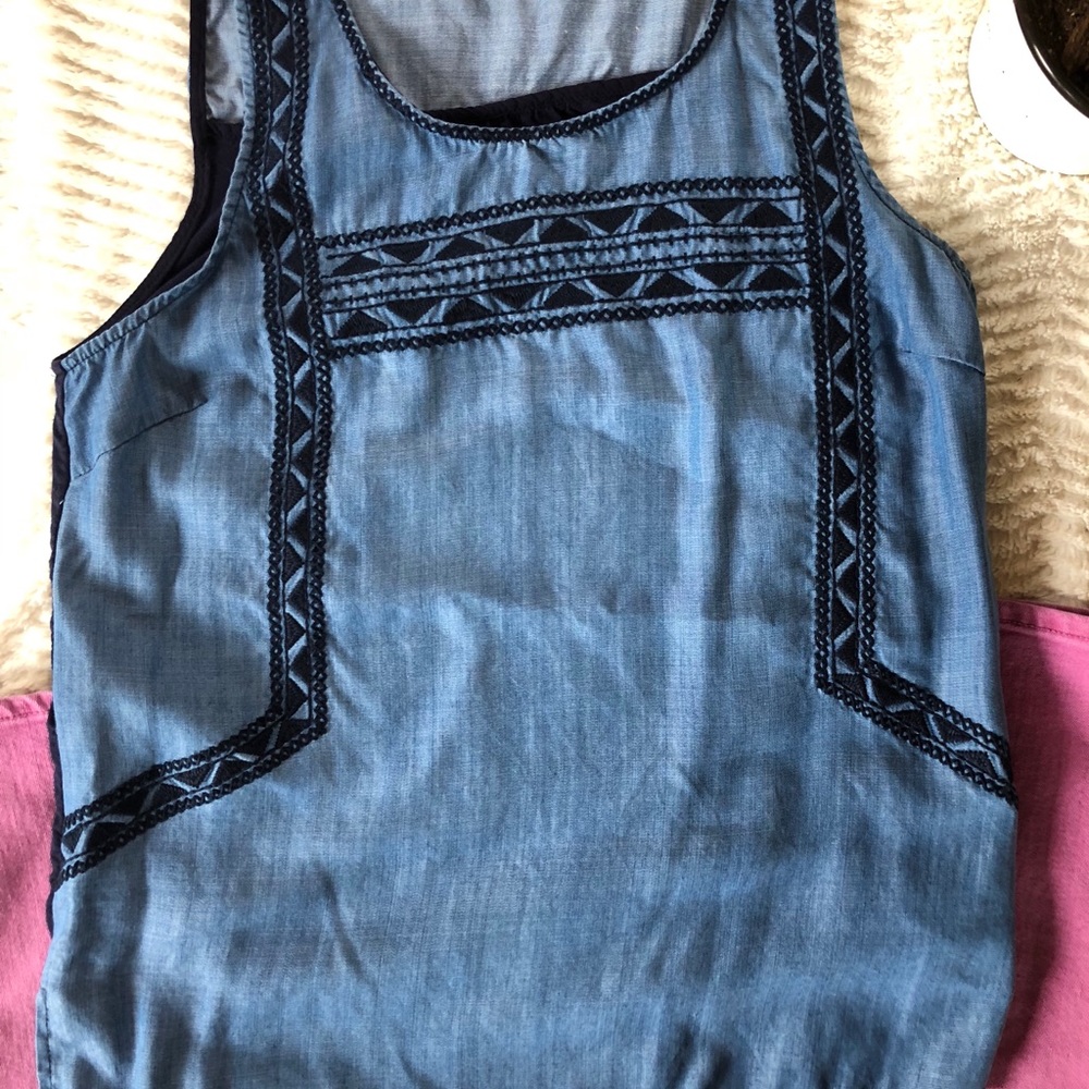 Skies Are Blue Embroidered Top
